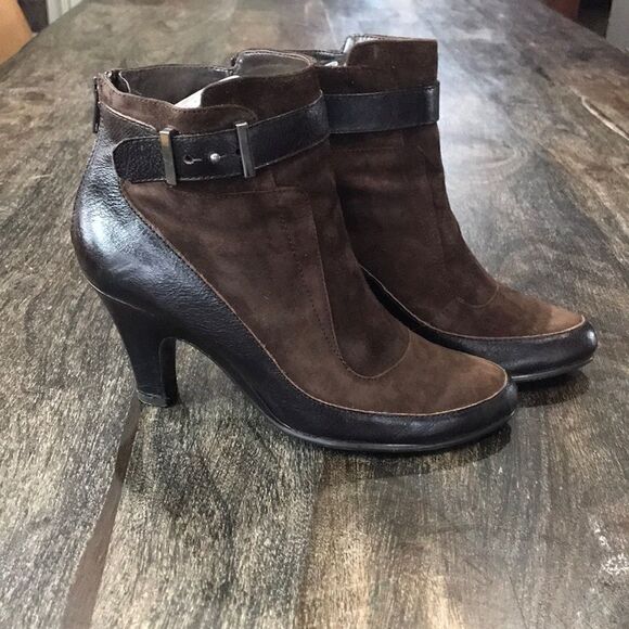 Aerosoles Women's Leather Ankle Booties/Boots, 7M, Brown - Picture 2 of 7